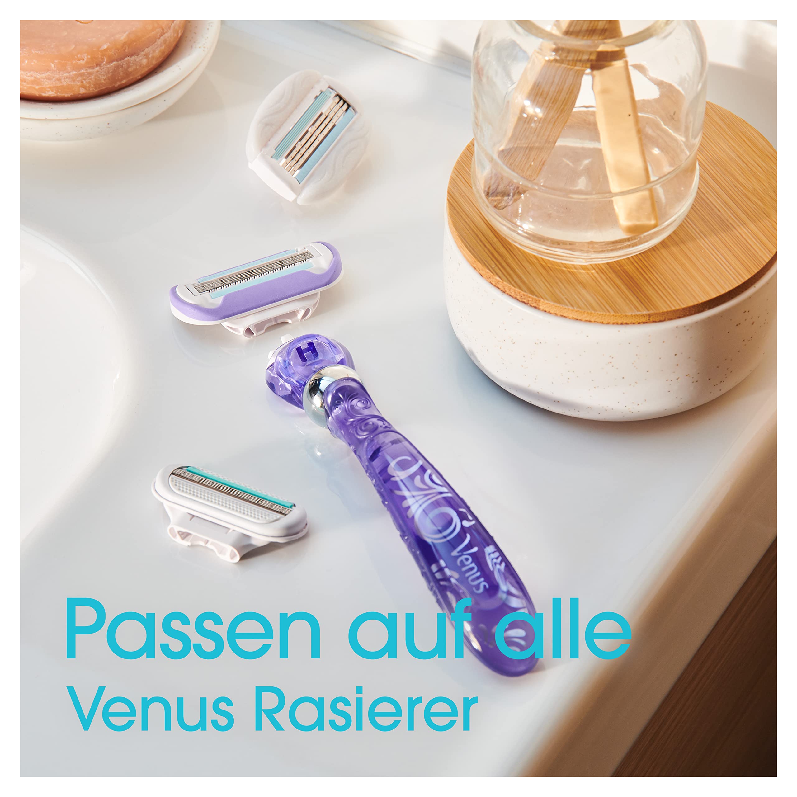 Gillette Venus Deluxe Smooth Swirl Rasierer, 5-fach Klinge, Damen, 1 Stück