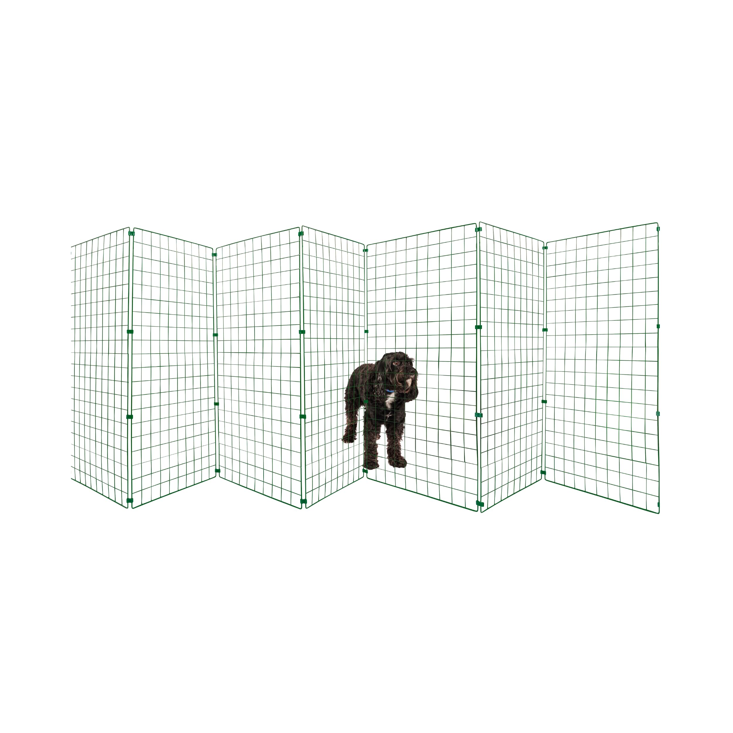 Freestanding Indoor Dog Barrier/Fence - Room/Hallway Divider, Folding Puppy Gate, Folding Portable Fence for Indoors, Puppy Gate, Adjustable Secure Fence (6 Panels, 60cm High) — view 8