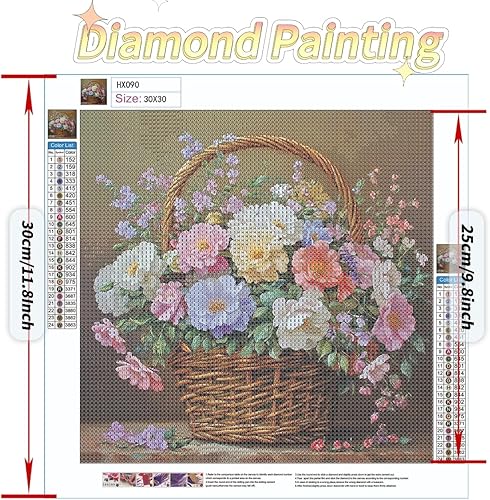 Miniatura 2 de Milila Kits de pintura de diamantes para adultos, kit de arte de diamante redondo para principiantes para decoración de pared del hogar, 11.8 x 11.8