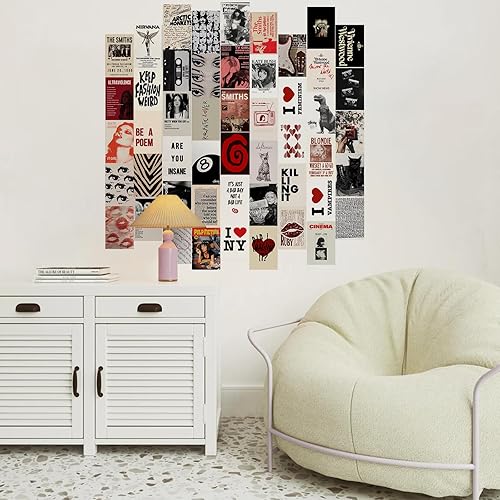Miniatura 3 de 50 piezas de decoración de habitación de niña del centro, impresiones artísticas Y2k para dormitorio, kit de collage de pared de coqueta para