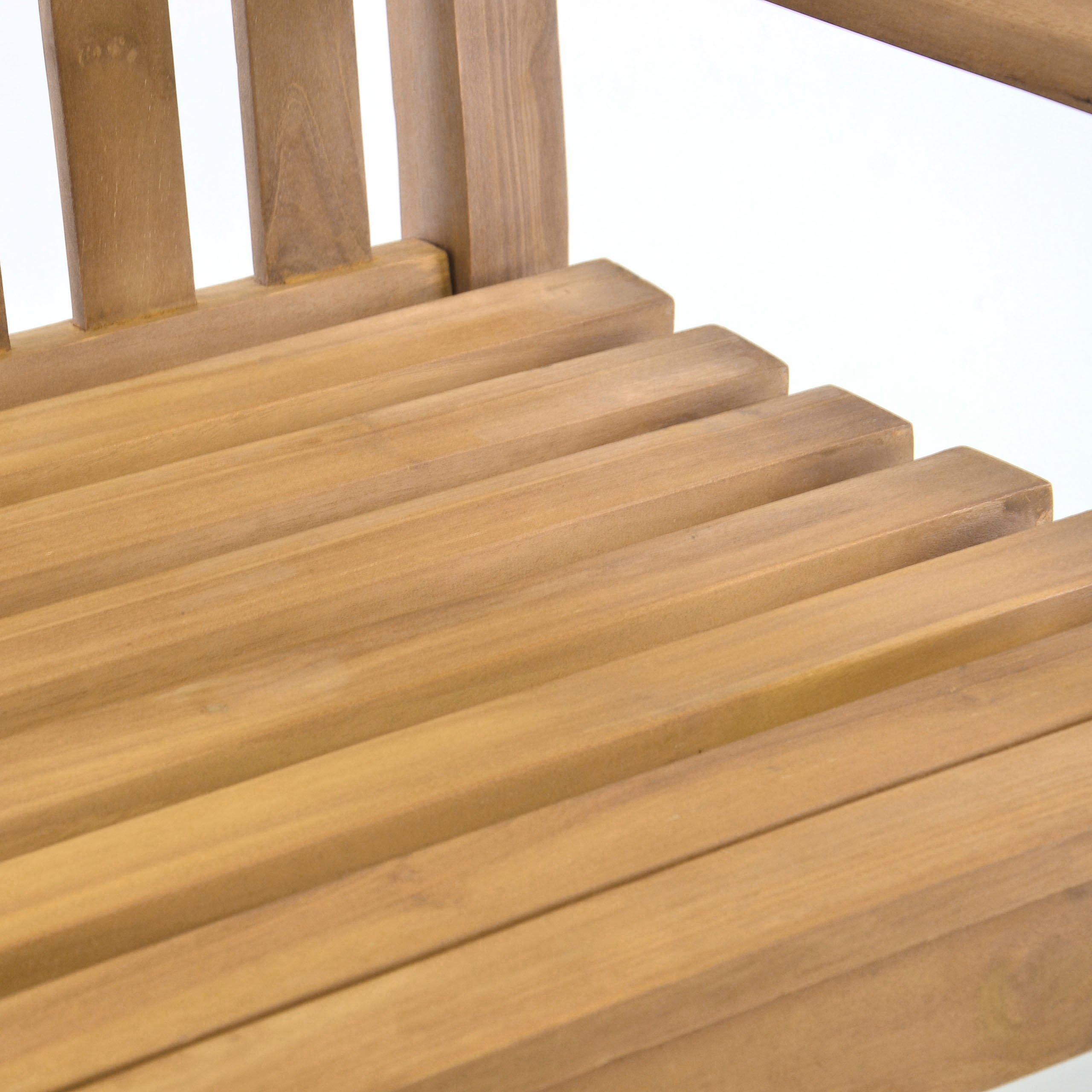 Divero Gartenstuhl Sylt aus Teak Holz, behandelt – Farbe: Braun
