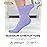 Pembrook Ankle Diabetic Socks for Women & Men - 4 Pairs Sun Pack (Pink, Gray, Purple, Blue), Moisture-Wicking, Wide Top, Quarter Non Binding Socks