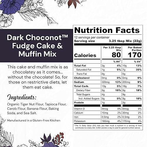 Miniatura 2 de eat G.A.N.G.S.T.E.R. Mezcla para pastel y muffins de chocolate oscuro con notas de malvavisco, mezcla para hornear apta para alergias, sin granos,