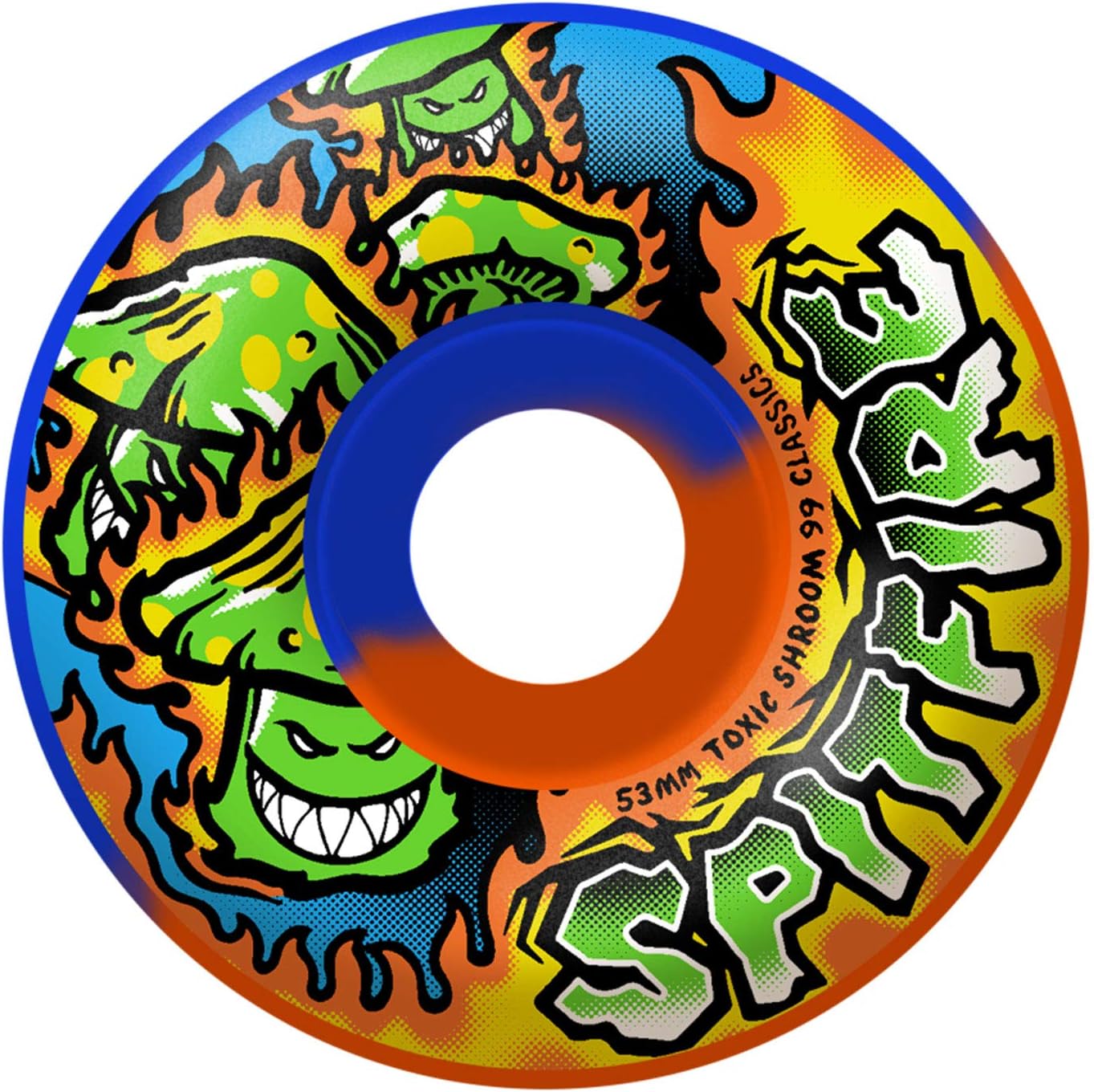 Spitfire Skate Wheels (Set of 4) 55 mm Toxic Shrooms Org Royal Swrl