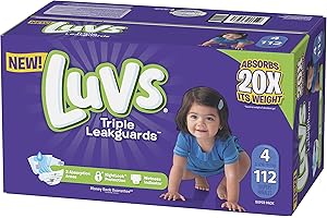 Luvs Pro Level Leak Protection Diapers Size 4 112 Count