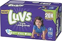 Luvs Luvs Pro Level Leak Protection Diapers Size 4 112 Count, 112 Count