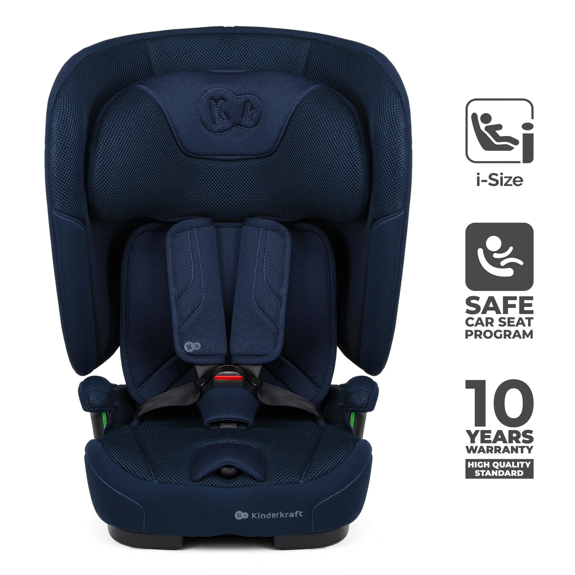 Kinderkraft FIX2GO fotelik dziecięcy i-Size, 76-150 cm, ISOFIX, Top Tether, czujnik saferide, do ok. 12 lat, systemy bezpieczeństwa, wysokiej jakości pokrowce, fotelik dziecięcy, fotelik dziecięcy