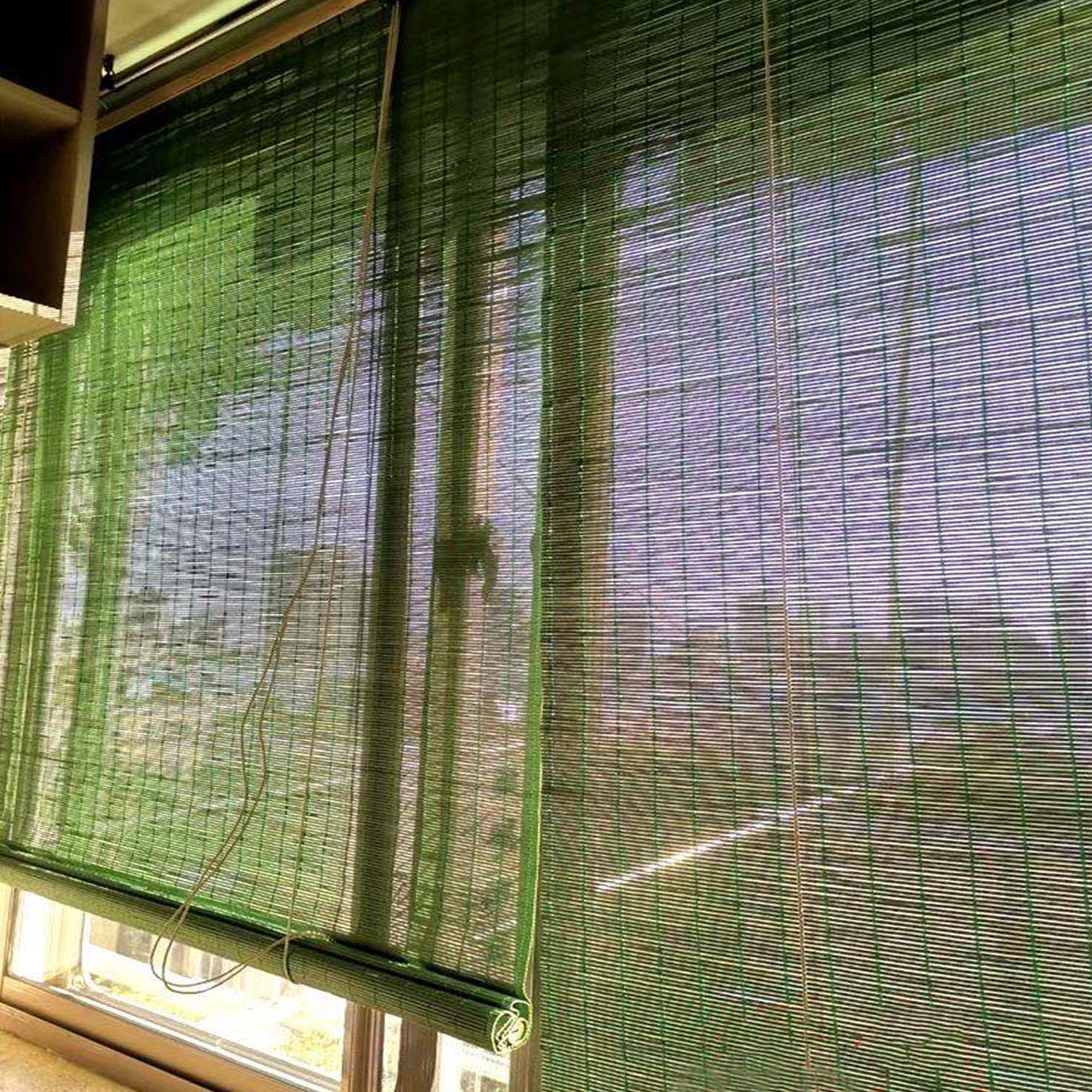 Store Enrouleur Bambou pour Fenêtres et Portes,Stores À Rouleaux Romains Rideau Filtrant la Lumière Protection de la Vie Privée,Vert,Personnalisé,Largeur x Hauteur (80cm x 180cm)