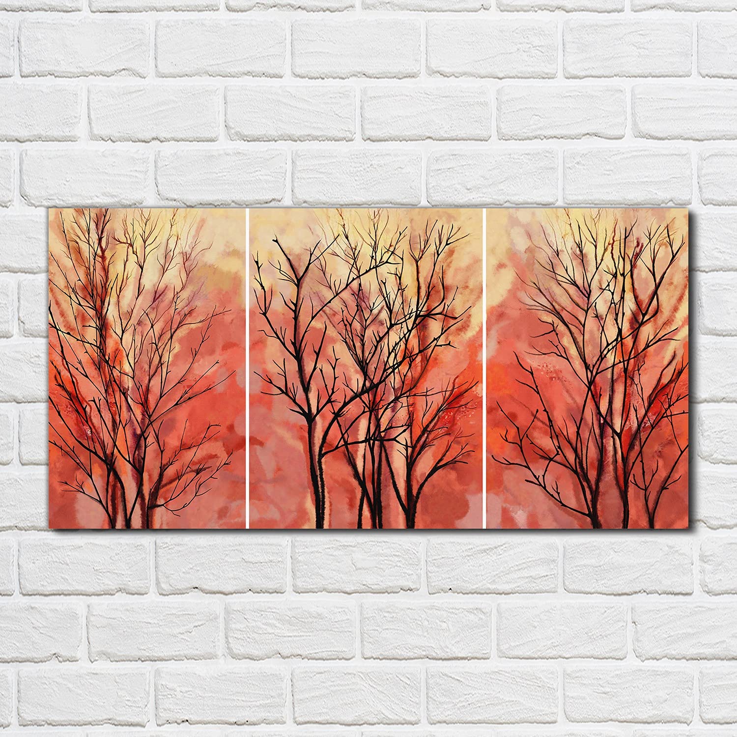 Coloray Pintura Vidrio Acrílico 100x50cm Mural Acryl Cocina Sala De Estar Cuadro De Pared De Arte De Vidrio - Ramas De Los Árboles