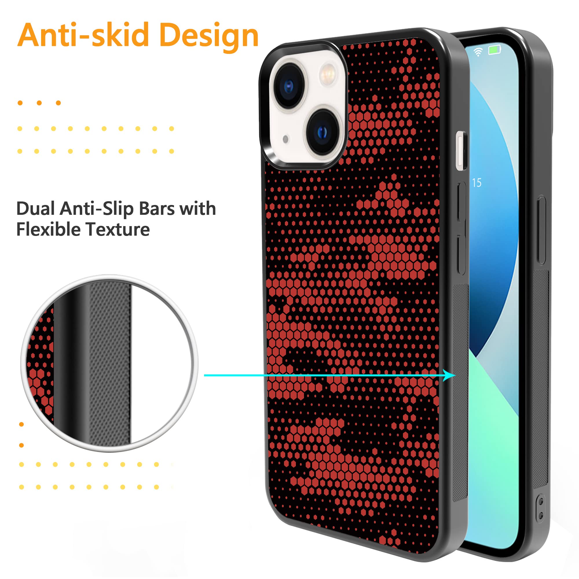 Amazon.co.jp: Aiyaya ブラック レッド 迷彩 携帯電話ケース