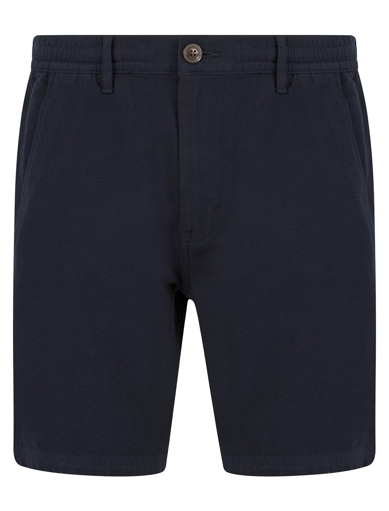 Tokyo Laundry Men's Sky Captain Navy Dobby Cotton Elastic Waist Comfort Fit Chino Shorts