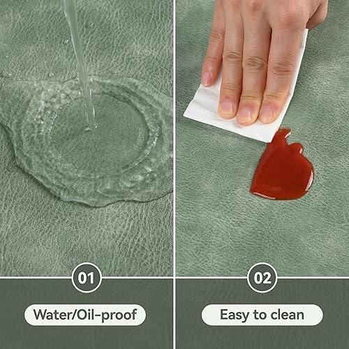 Miniatura 4 de Juego de manteles individuales de piel sintética de 6.15 pulgadas, redondos con patrón de piel de vaca lavada para mesa de comedor, cocina,