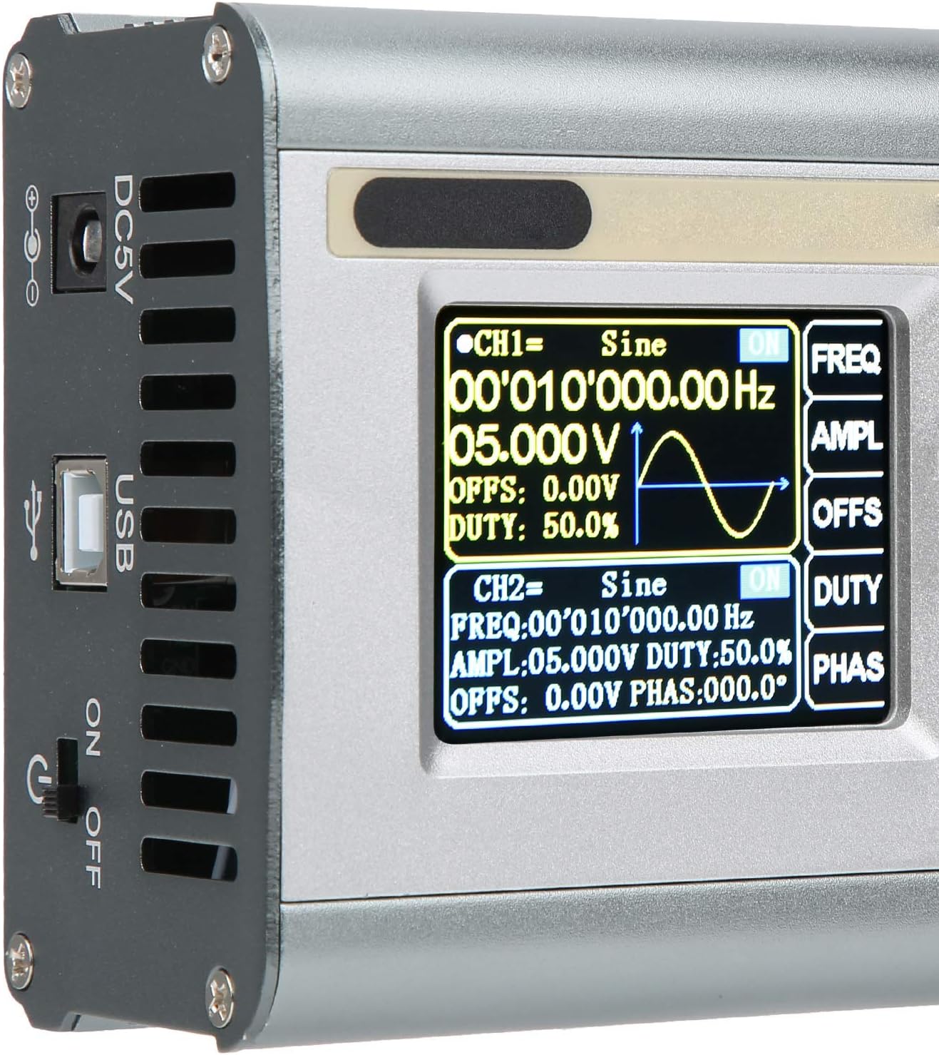 Eujgoov Dual Channel Arbitrary Waveform Generator, Programmable DDS with AC 100-240V US Plug, JDS2900-60M