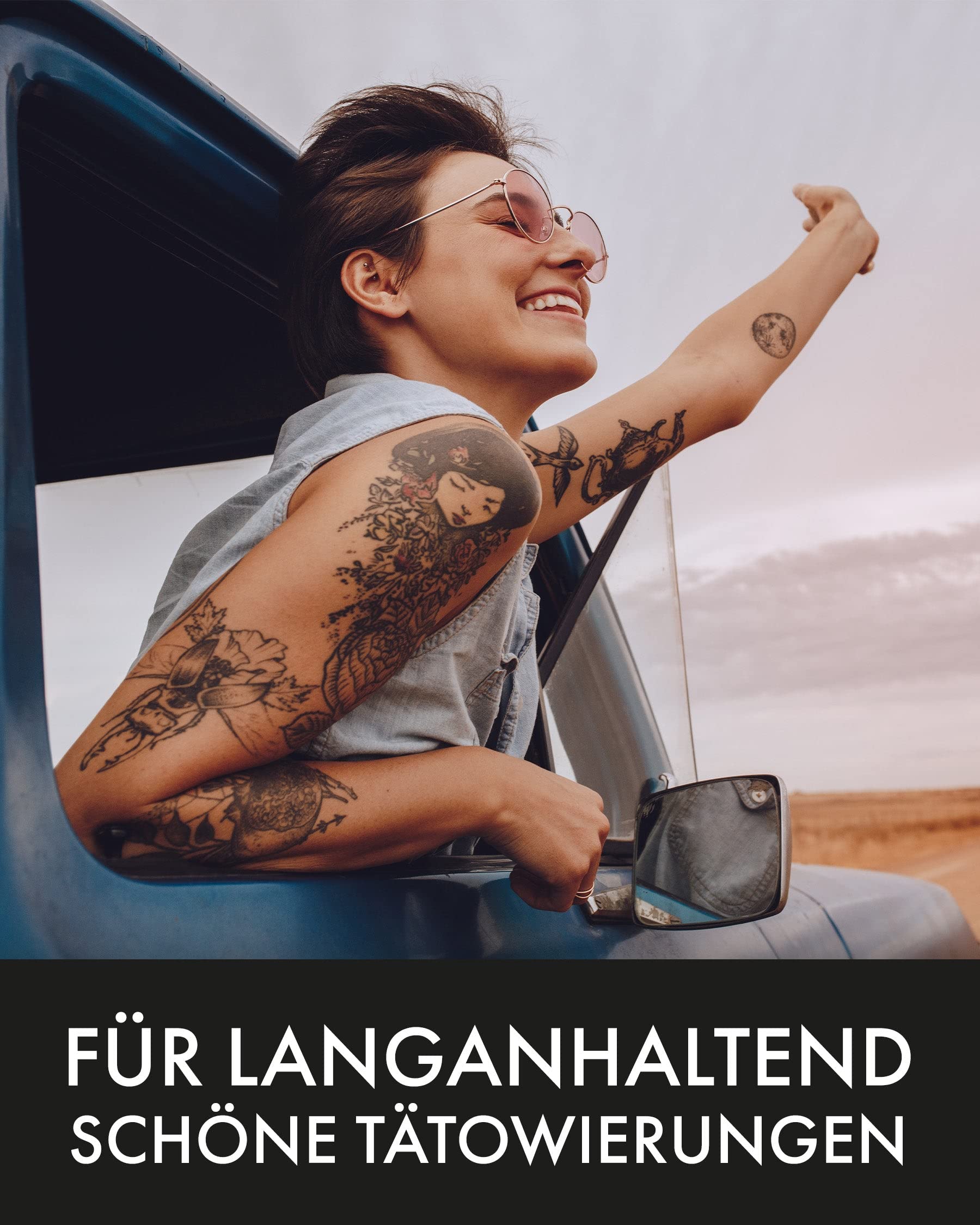LACOYA® - Premium Tattoo Butter für frisch tätowierte Haut - Pflegecreme für tägliche Tattoo After-Care Pflege - Tattoo-Creme mit Shea-Butter vegan atmungsaktiv (Made in Germany) - Tattoopflege Balsam