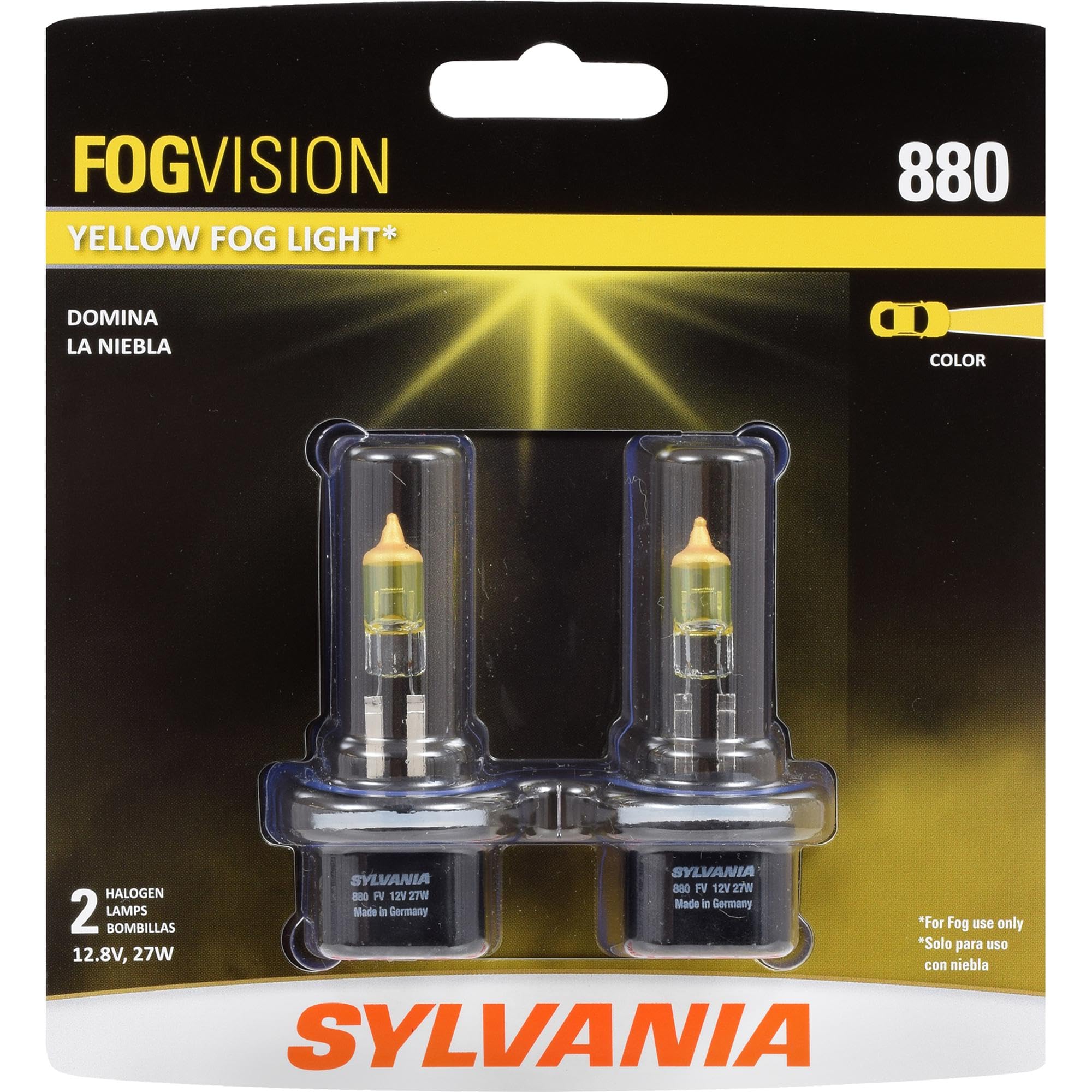 Amazon.com: SYLVANIA - 880 Fog Vision - High Performance Yellow