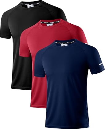 Holure Men's Quick-Dry Sportswear T-Shirts,1/3/4/5/6 Pack Breathable Moisture Wicking Gym Tops for Training & Workout,Short Sleeve Tees