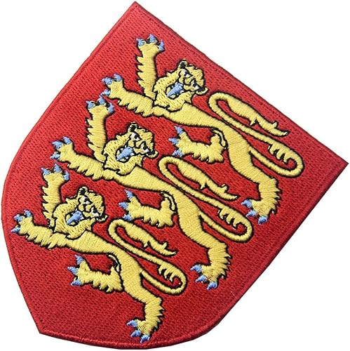 Miniatura 3 de Escudo de armas de Inglaterra Royal Emblema bordado Escudo de león británico Parche para coser