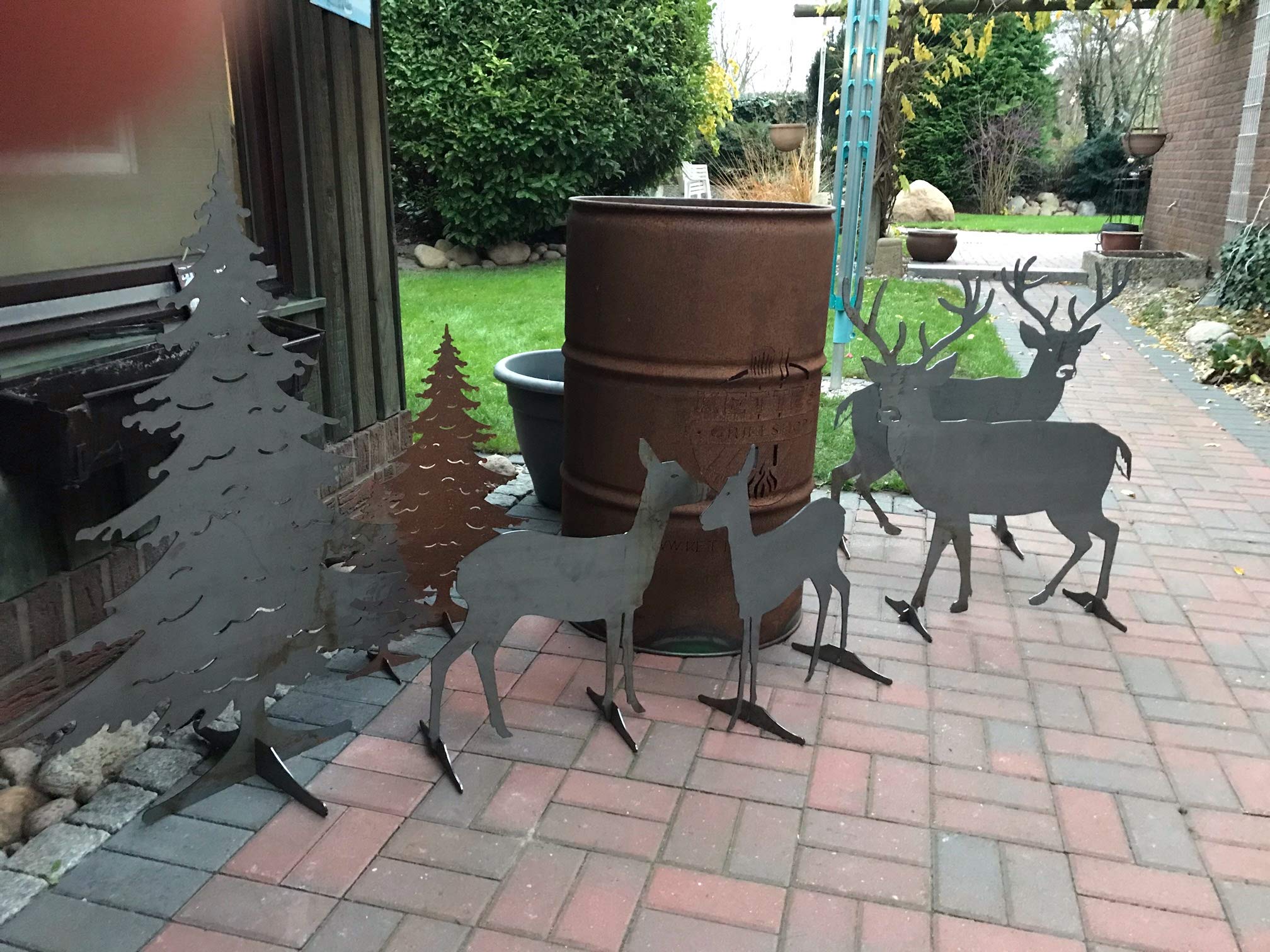 Decorazione da giardino a forma di cervo (cervo)