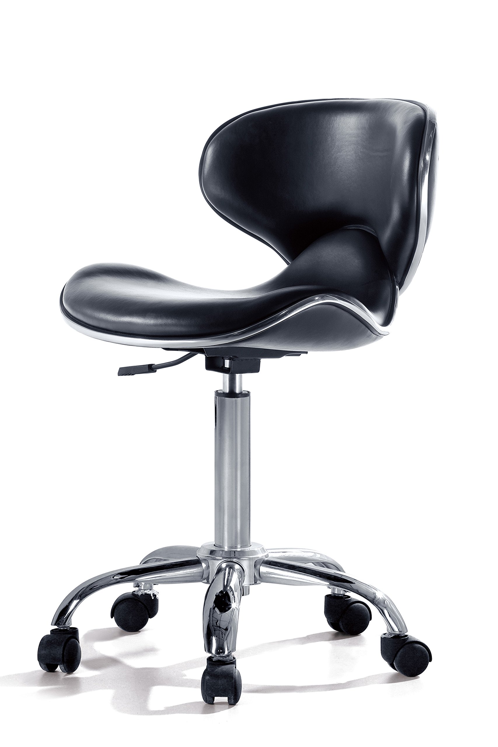 VALI Drehhocker mit Lehne Ergonomischer Arbeitshocker Höhenverstellbar