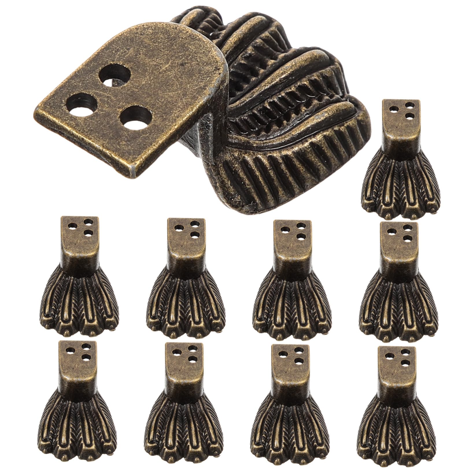 SEWACC Wood Case Legs 10pcs Jewelry Box Legs Wood Case Edge Protectors Jewelry Box Corner Protectors