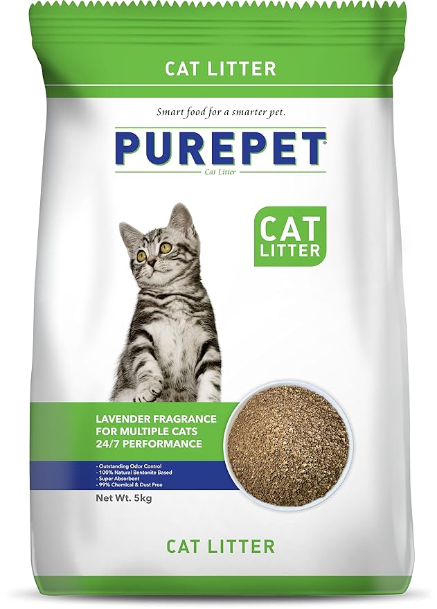 Buy Purepet Cat Litter for All Cat Breed litter Lavender Fragrance