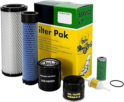 Hedie Air Filter Maintenance Kit Fit for John D 2025R2013-2018 1025R-2017 2 Series Compact Tractors Hydraulic Oil Filter Fuel Filter ReplacementLVA21036 Kit