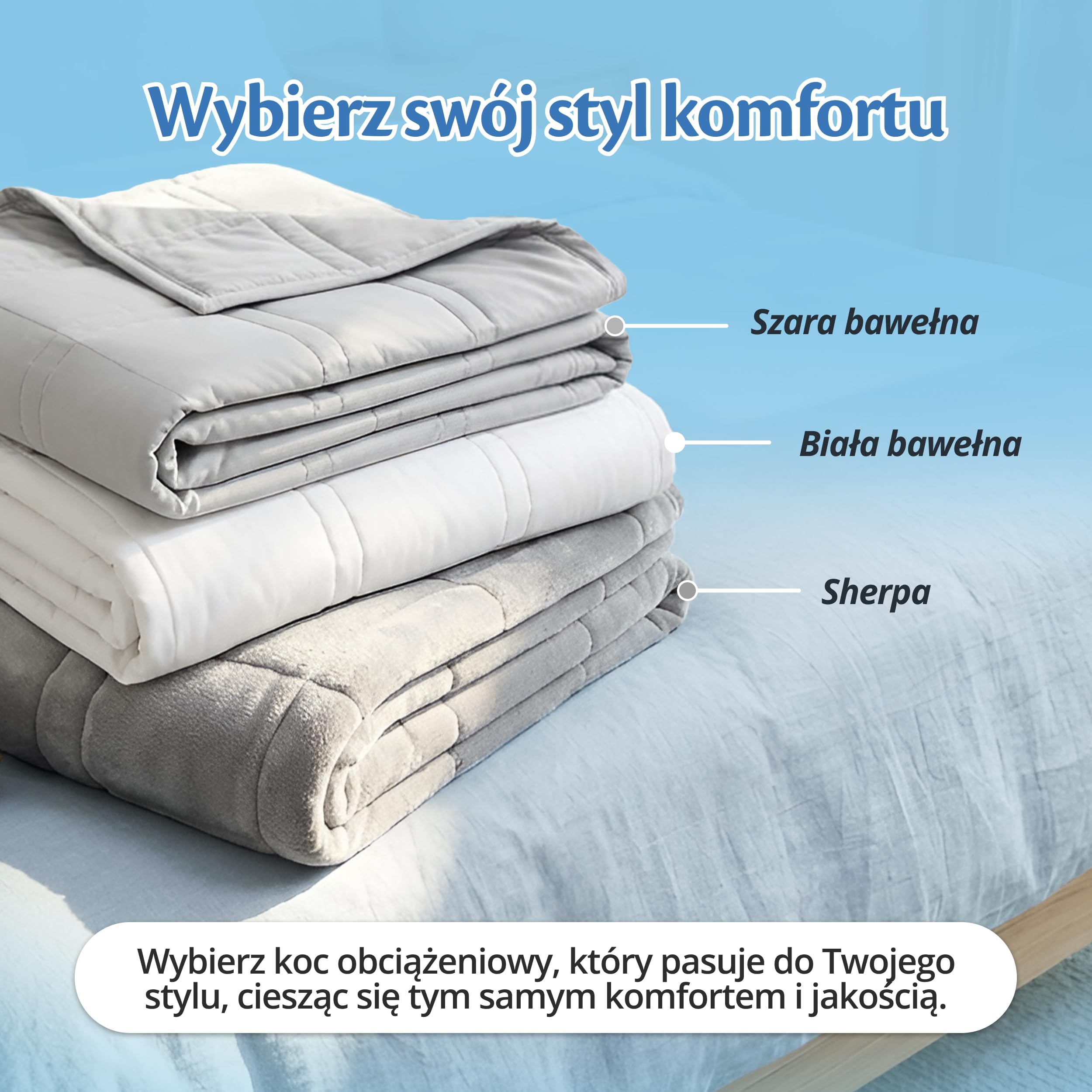 Ella Kołdra Obciążeniowa dla Dorosłych 9kg 150x200 cm - Relaksujący i Uspokajający Koc Sensoryczny - 7 powłok, Hipoalergiczne Wypełnienie, Bawełniana Powłoka - Dla Dorosłego o Wadze 85-110kg