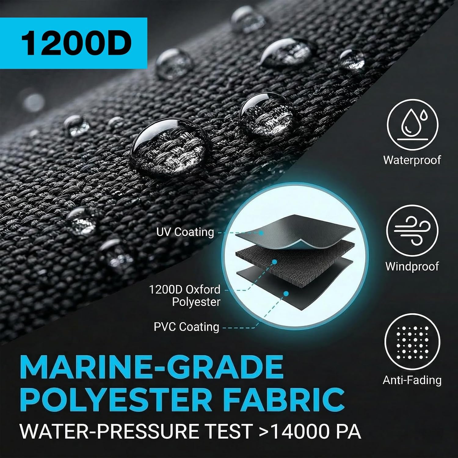 1200D Log Splitter Cover with Cotton Lining Heavy Duty Waterproof Anti-UV Weather-Resistant Storage Cover Suitable for 15-45 Ton Gas Electric Powered Log Splitter