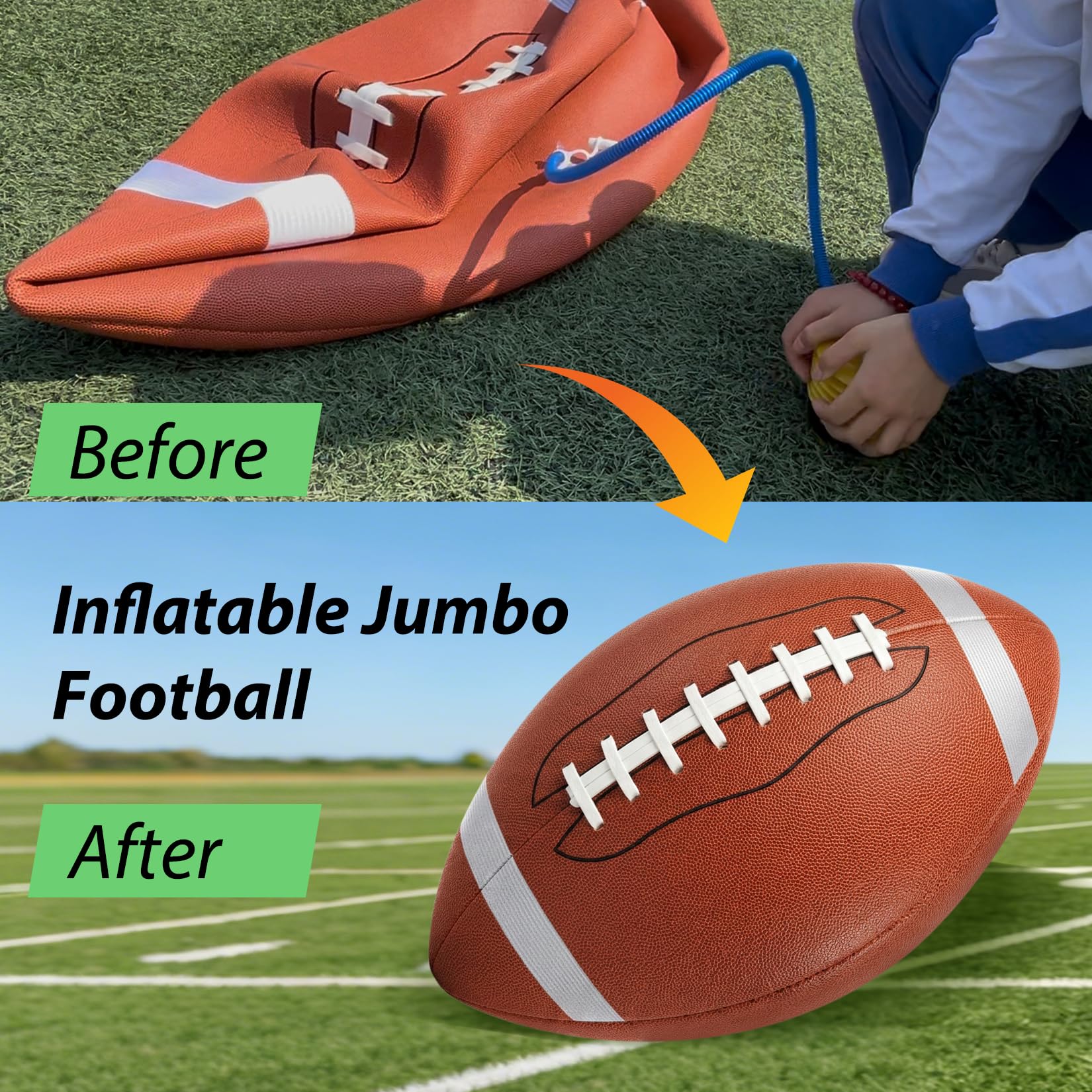 Palloni da calcio giganti da 91,4 cm, per decorazioni per feste, giochi all'aperto, negozi, centri commerciali, decorazioni per compleanni, oggetti di scena gonfiabili per eventi e feste, realizzati