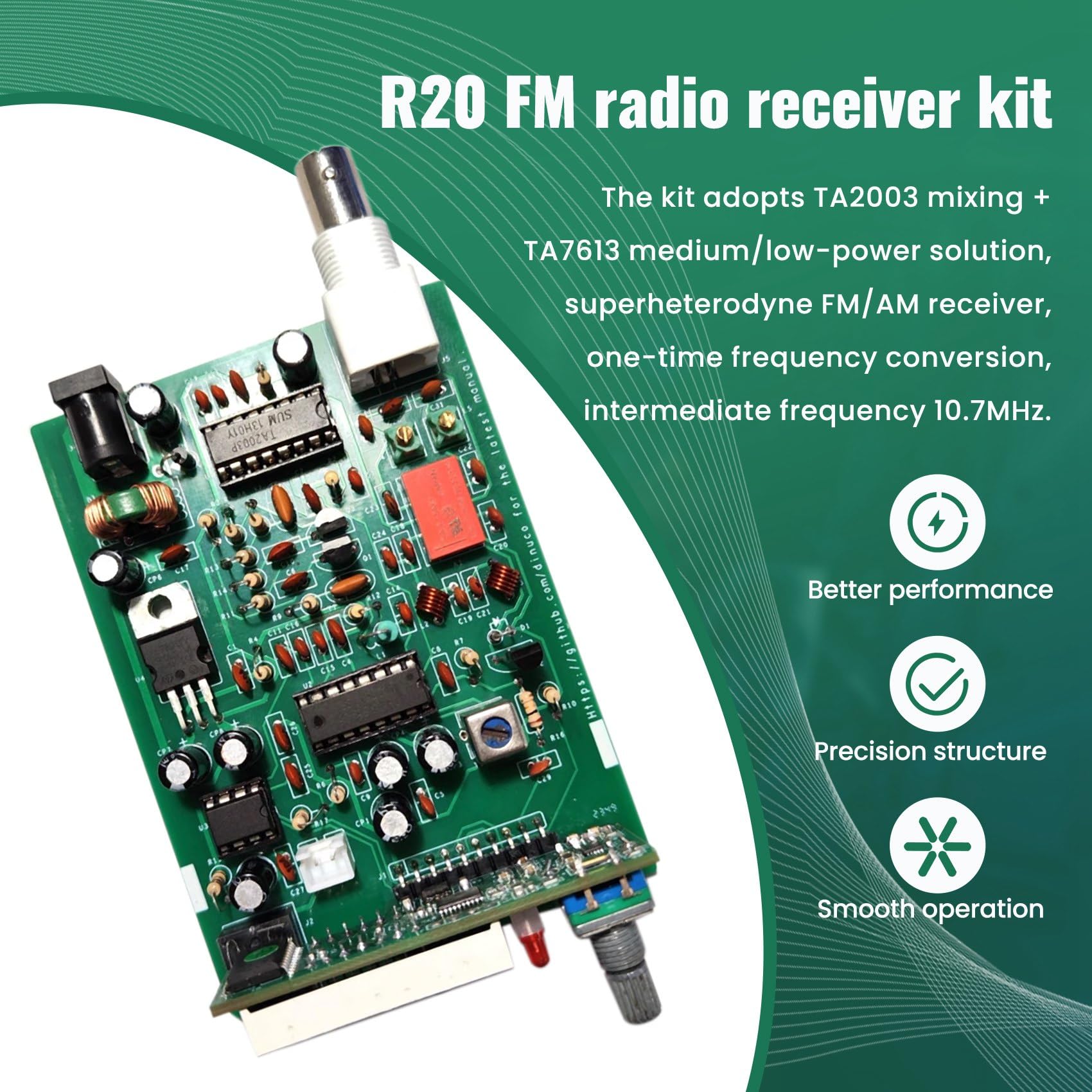 Amazon | Gujdnhderq FM AM ラジオ受信機 FM 放送 航空バンド L 受信