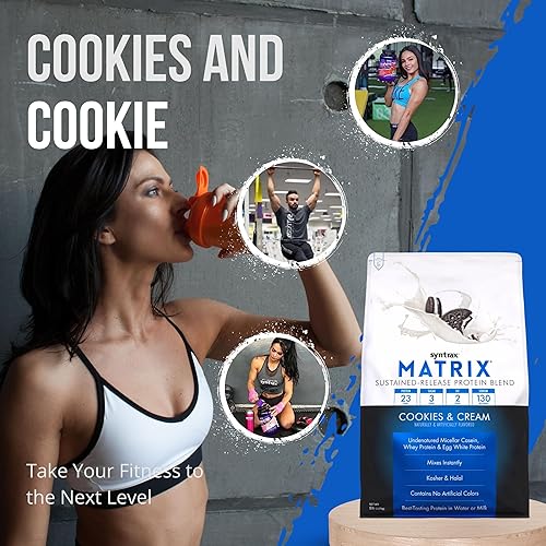 Miniatura 5 de Syntrax Paquete de 2 artículos Matrix Protein Powder 5.0 Mezcla de polvo de proteína de suero de leche de liberación sostenida  Mezcla instantánea