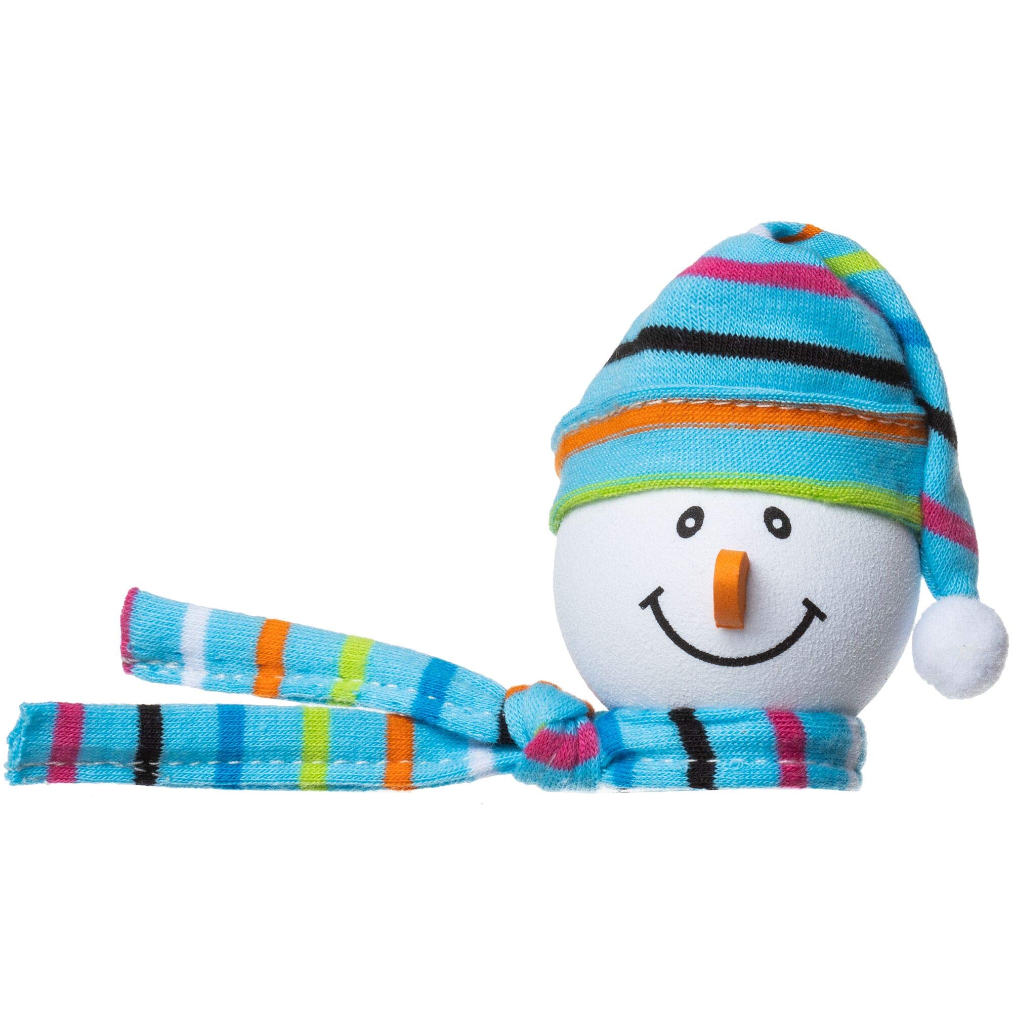 Tenna Tops Snowman Winter Hat & Scarf Car Antenna Topper/Mirror Dangler/Cute Dashboard Accessory (Light Blue) (Fits Thin Style Antenna)