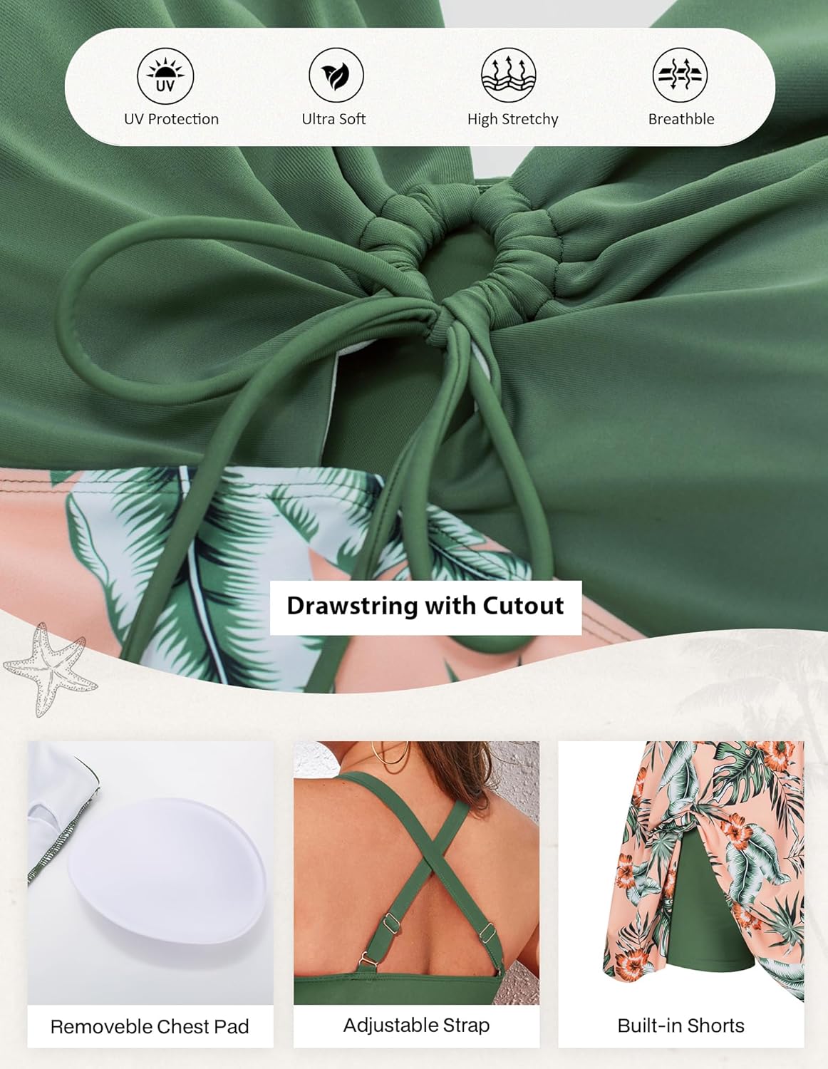 Hanna Nikole Plus Size Swimsuit for Women: One Piece Swim Dress Tummy Control Bathing Suit Adjustable Cut Out Swimwear