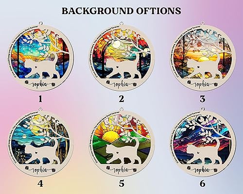 Miniatura 5 de Atrapasoles conmemorativo para gatos, personalizado con fecha de nombre, atrapasoles de razas de gatos, atrapasoles para pérdida de mascotas,