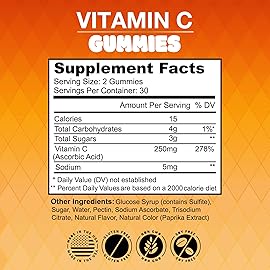 NEW AGE Vitamin C Gummies Orange Vitamin C Gummy - Supports Healthy Immune System - Vegetarian Without Gluten (120 Gummies)
