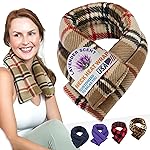 SunnyBay Microwave Heating Pad, Microwavable Heated Neck and Shoulder Wrap, Soothing Weighted Moist Heat or Ice Pack with Flaxseed and Lavender, 26x5 Inches, 2.5 lbs, Made in USA, London