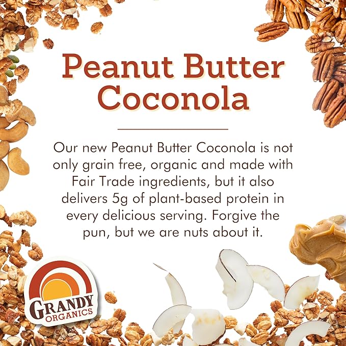 Grandy Organics Coconola Peanut Butter Orgánico 9 Onzas miniatura 3