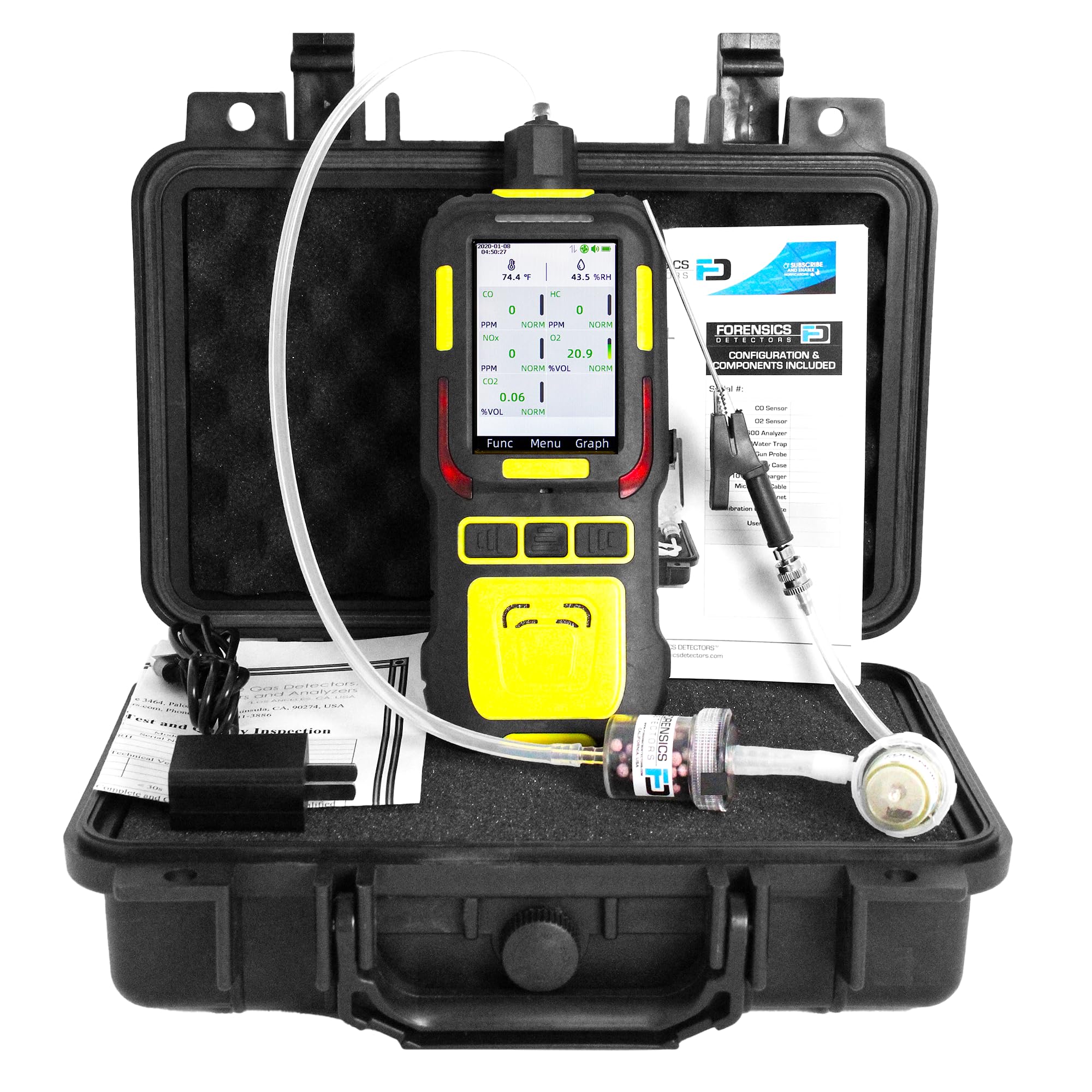 5 Gas Analyzer | Automotive Exhaust Emission | CO, O2, HC, NOx, CO2 | Tailpipe Emissions | Internal Datalogging
