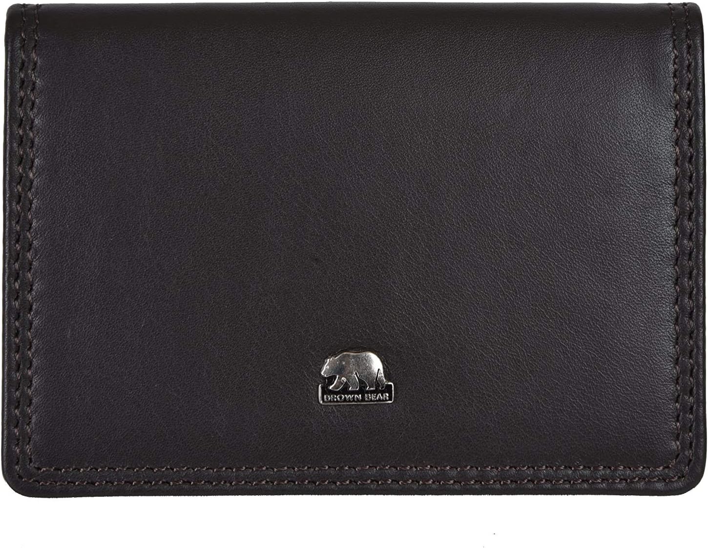 BROWN BEARPremium RFID Card Holder Wallet for Men, Pure Nappa Leather ID/Visiting/Debit/Credit Card Holder for Men
