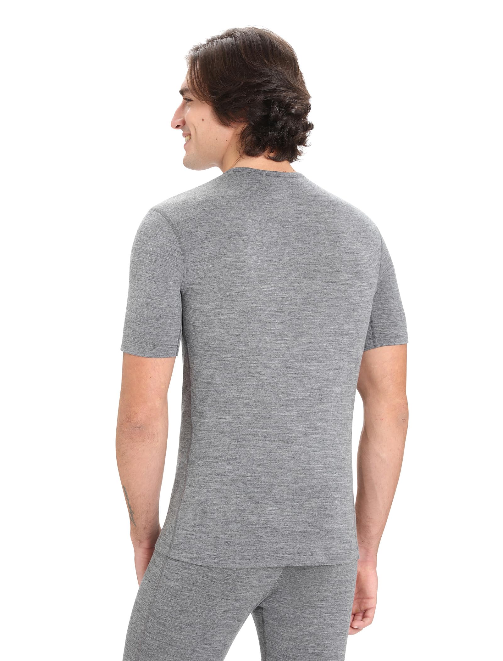Icebreaker 200 Oasis Short Sleeve Thermal Cold Weather Base Layer Crew T-Shirt 200 Oasis Camiseta de Manga Corta térmica para Clima frío Hombre (Pack de 1)