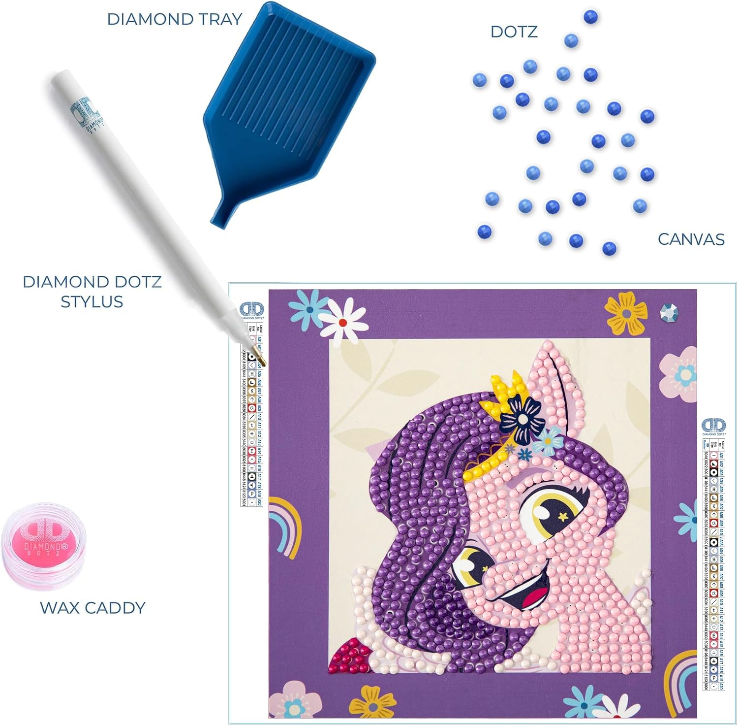 DIAMOND DOTZ My Little Pony Pipp Diamond Painting Kits for Adults - Diamond Art Kits a Relaxing Creative Craft Kit with Dotz Gems