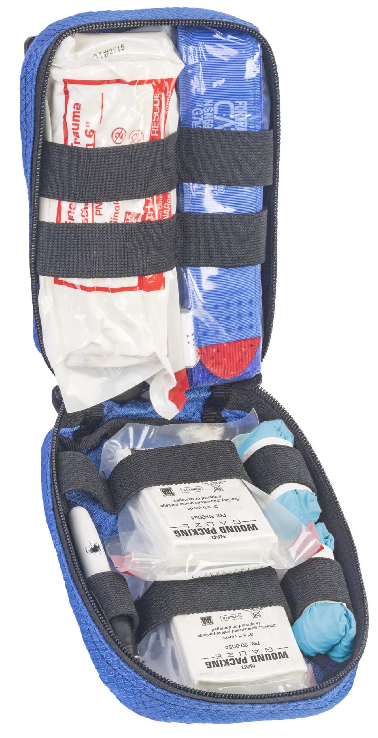 Public Access Individual Bleeding Control Blue Trainer Kit NAR Training First Aid with C-A-T Tourniquet, Gauze, ETD (80-0901)
