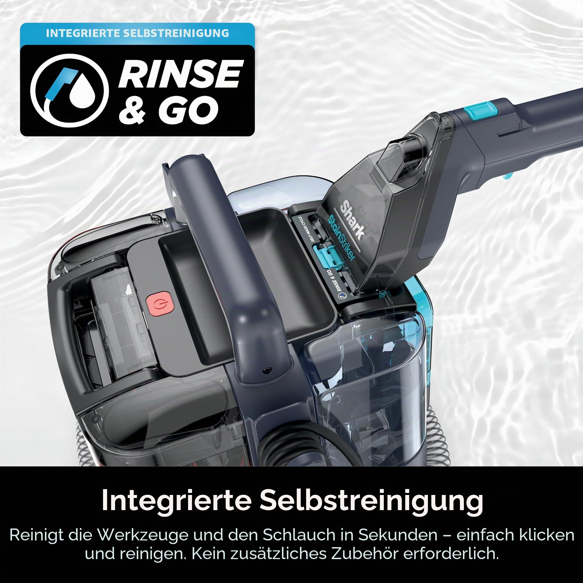 Shark StainStriker PX225BRN Tragbarer Teppich-, Polster- und Teppichreiniger, XL-Werkzeug und selbstreinigender Flecken- und Geruchsentferner, perfekt für den Autoinnenraum, 3 Reinigungswerkzeuge und