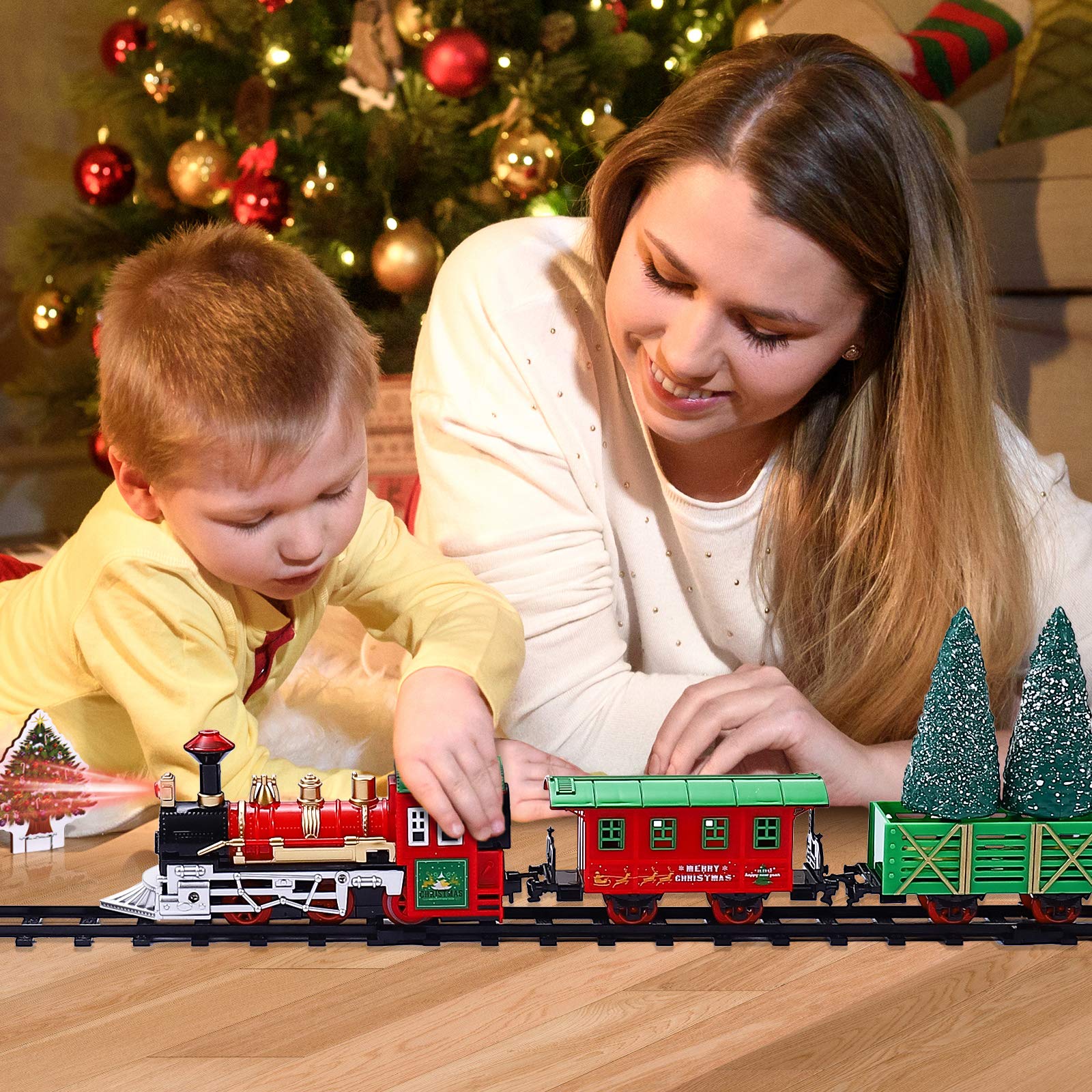 Buy iBaseToy Christmas Train Set with Controllable Sound & Light