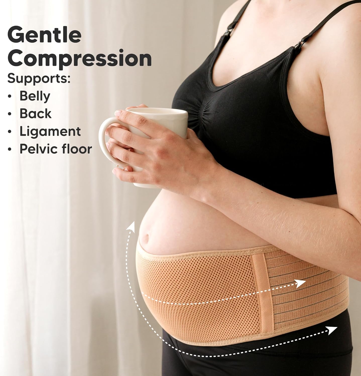 KeaBabies 2-Pack Maternity Belly Band and Breast Pump Hands Free - Soft & Breathable Pregnancy Belly Support Belt, Wireless Breast Pump Wearable, Double Pump Device