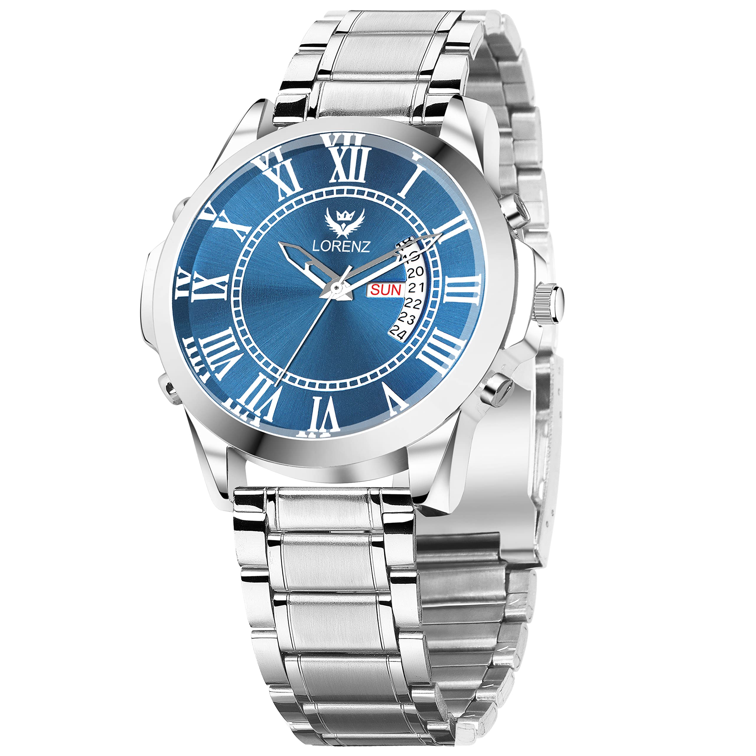 LORENZ Day & Date Edition Blue Dial Analog Watch for Men | Watch for Boys- MK-4032R (B0BN6CRCVN) Amazon Price History, Amazon Price Tracker