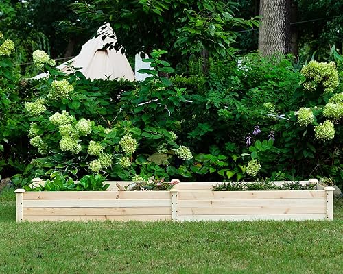 Miniatura 10 de Jardinera elevada de madera elevada para exteriores e interiores, 49 pulgadas de largo x 24 pulgadas de ancho x 29 pulgadas de alto para patio y