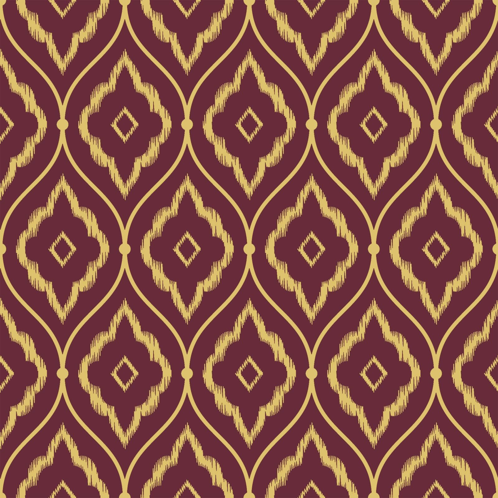 Vintage Red Gold Wallpaper Peel and Stick 17.7"x157" Victorian Mid Century Geometric Wallpaper for Bedroom Living Room Removable Firebrick Abstract Contact Paper Self Adhesive Wall Covering