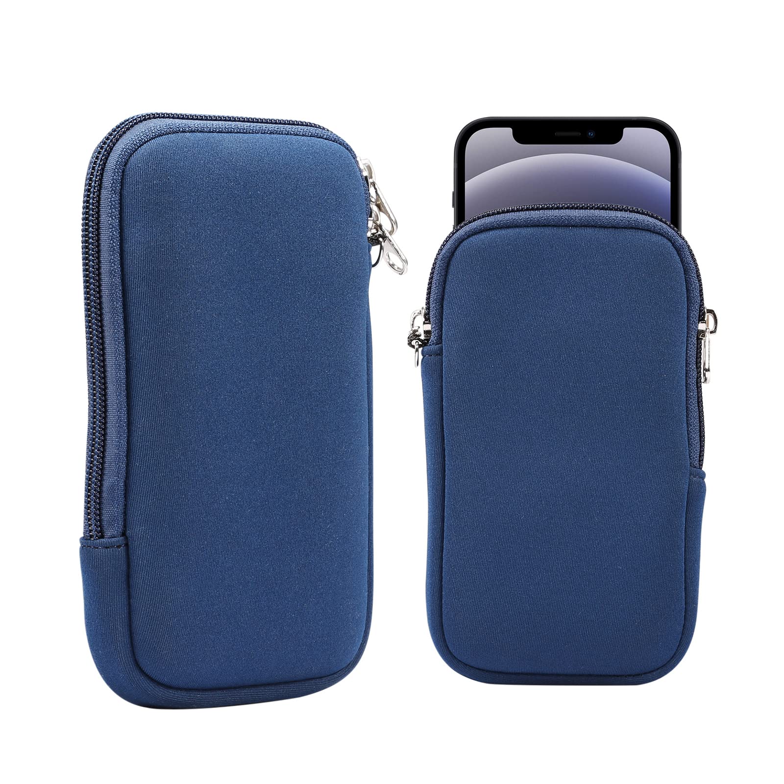 Cell Phone Sleeve, Zip Wallet Pouch with Neck Strap for iPhone 12mini,13 Mini,SE 2020,11 Pro,XS,X,8,7,6,5/SE,for Samsung Galaxy J1 (2016) J120,A3 2017A320,S6 Edge,S10E,S7,J5 Prime,J3 (2017)