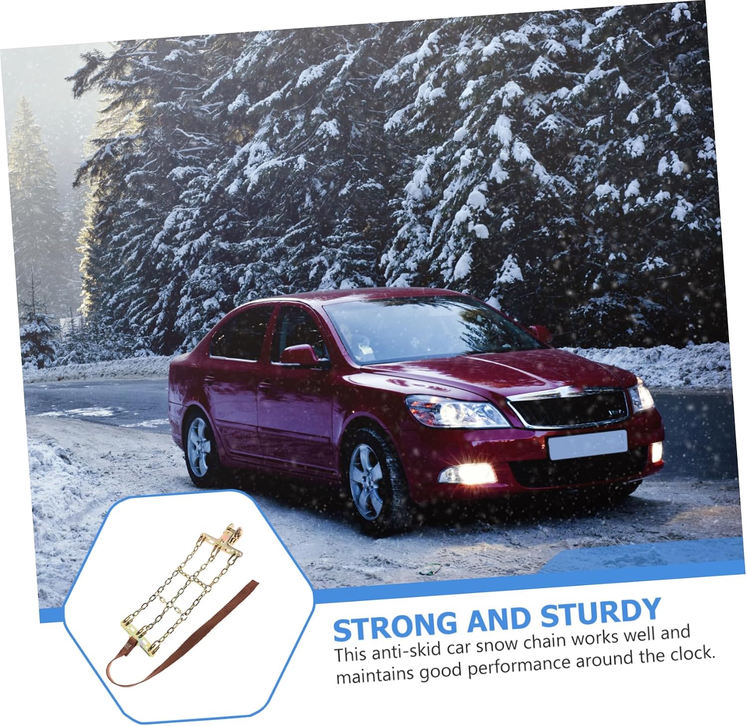 Snow Chains for Tires Ice Chain Suv Car Winter Strap Balance Design Wear Resistant Pad